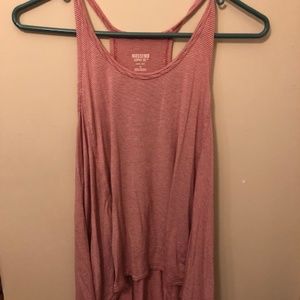 Orange and White Striped Tank Top